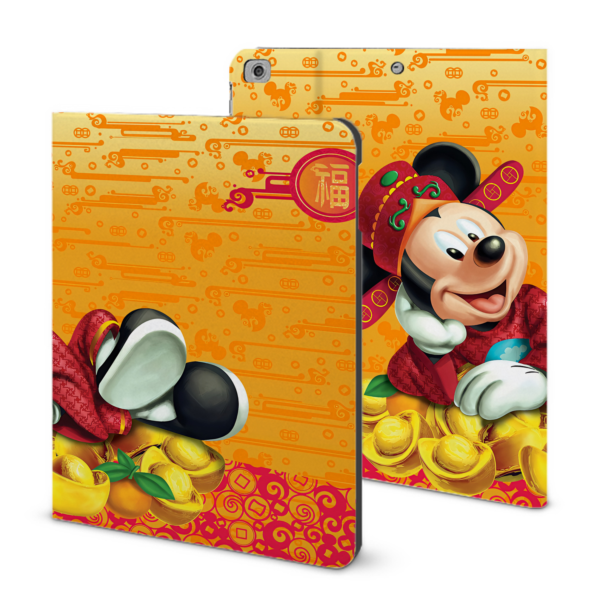 （画像用） ミッキーマウス Mickey Mouse IPad ケース ブック型 PUレザー TPU 耐衝撃 軽量 薄型 ペン収納なし 全面保護 IPad 各モデル対応